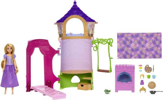 Disney Princess Rapunzel's Tower Playset with Doll and Accessories - HMV99