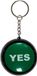 Merkloos Buzzer sleutelhanger Yes - 10 x 10 cm - kunststof - groen
