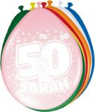 Folat Verjaardagsfeest ballonnen - 50 jaar - 8x stuks - multi