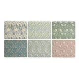 Spode Morris & Co Placemats Set van 6, veelkleurig, 30,5 cm x 23 cm/12" x 9"