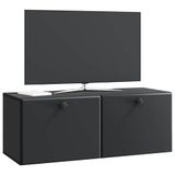 vidaXL Wandmontage TV-kast 78,5 x 31 x 30 cm Zwart Bewerkt hout