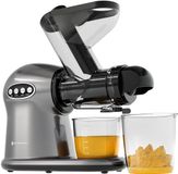 KitchenBrothers Slowjuicer XL - Sapcentrifuge - Juicer - Groenten en Fruitpers - 43 mm en 70 mm invoer - 500 ml - Grijs