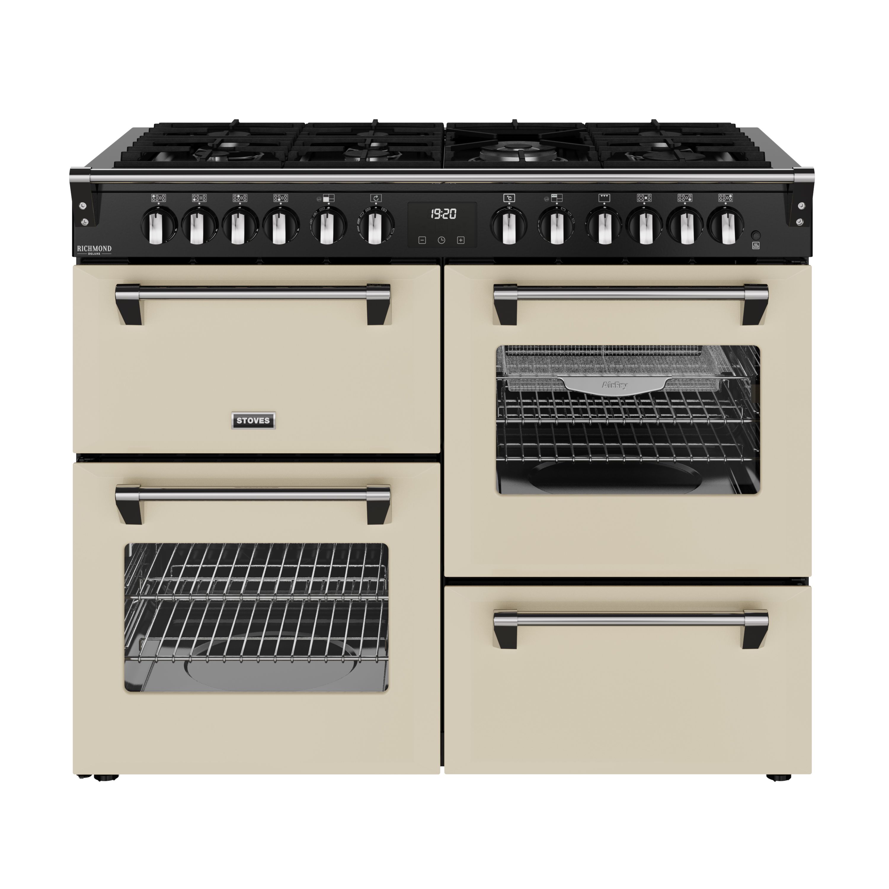 Stoves 444411877 Range Cooker - Cream - Gas Hob - 7 Zones - Electric Ovens