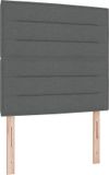 vidaXL Boxspringbed met matras Donkergrijs 80 x 200 cm Stof