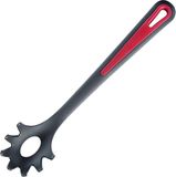 Merkloos Westmark Spaghettilepel/pastaleper, hittebestendig tot 270 °C, PPA, lengte: 30,5 cm, Gallant Plus, zwart/rood