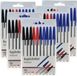Merkloos Balpennen - 50x stuks - 3 kleuren - rood - zwart - blauw - pen