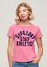 Superdry - T-shirt avec imprimé flocké et coupe ajustée - Femme - T-shirt