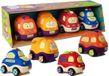 LEAN TOYS Politieambulanceauto's set voor peuters met touwtje 4-delig