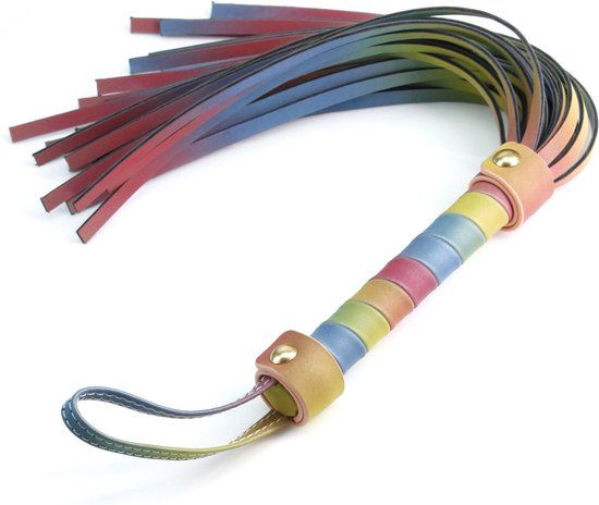 Spectra Bondage Flogger - Regenboog - Imitatieleer