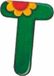 Selecta Spielzeug, Lettre alphabétique T, décoration pour chambre d'enfant, jouet en bois, bois, 8 cm, numéro d'article 60920