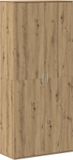 vidaXL Highboard 80 x 35 x 180 cm Bewerkt hout artisanaal eikenkleurig