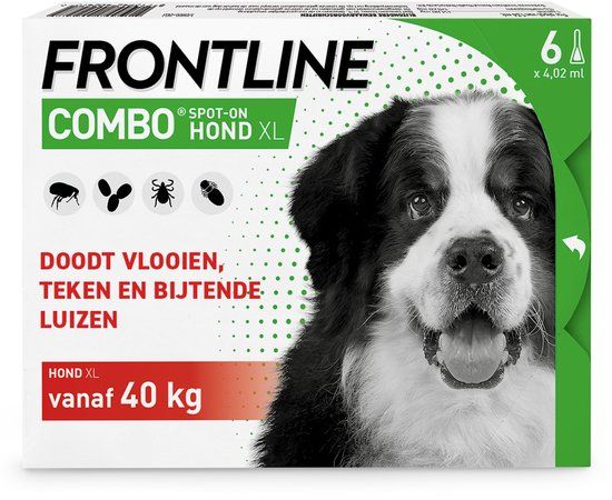 Frontline Combo XL - Anti-vlo en tekenmiddel voor honden - 6 pipetten