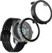kwmobile 2x cover geschikt voor Suunto Race S - Fitnesstracker cover van gehard glas en kunststof frame set transparant / zwart