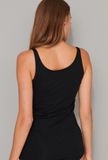 Schiesser Trägertop 95/5 Organic Cotton Zwart/Wit Maat 42