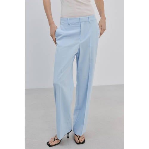 Mango slim regular waist broek lichtblauw