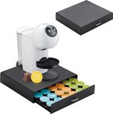 BRASQ Capsulehouder voor Dolce Gusto Capsules - Opbergbox met Lade - 30 Cups - Koffiecups houder Zwart