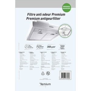 Temium Temium Anti-geur Premium Koolstoffilter 47x57cm Universeel En Snijdbaar