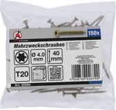 BGS Multischroeven Torx T20 4,0 x 40 mm 150 stuks