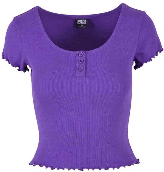 Urban Classics Rib Babylock Top - Paars - 5XL - Dames