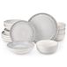 Service pour 4 personnes, set en céramique de 16 pièces, beige