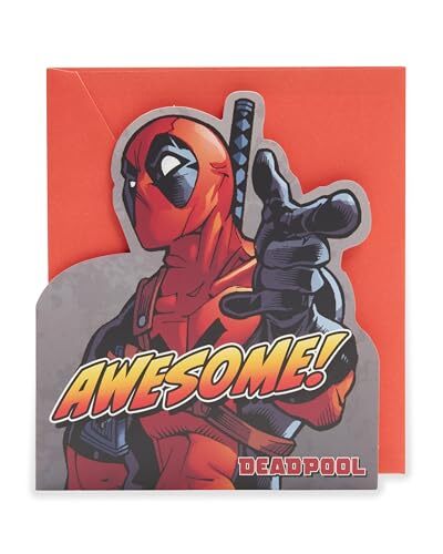UK Greetings UK Greetings Marvel Deadpool wens/verjaardagskaart voor hem/jongen - geweldig ontwerp