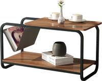 Viking Choice Bijzettafel - met krantenbak - 86,5x40x46 cm - industrieel