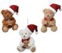 Decoris Kersthanger beer polyester kerstdecoratie 7x6x12cm kindvriendelijk