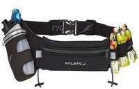 1 x 350ml waterfles en gelhouder hydratatiegordel, zwart Fitletic