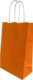 Merkloos Papieren draagtas oranje 22x30+10cm per 50 stuks