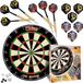 Markenlos Professional Perfection Dartbord van Sisal met 12 Dartpijlen - Metalen Punt Dartbord