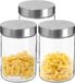 Secret de Gourmet Boîte de conservation/pot de stockage - 3x pièces - 1,2L - verre - couvercle inox