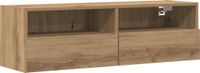 vidaXL TV-wandkast 100 x 30 x 30 cm ambachtelijk eiken