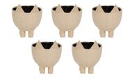 Décopatch HD056Cpack - Lot de 5 supports en papier mâché 8x8x6 cm - Waterproof - Cache-pot renard