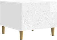 vidaXL Salontafel Hoogglans Wit 50 x 49 x 40 cm Bewerkt hout