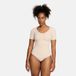cfab - T-shirt bodysuit corrigerende shapewear met slipje - Zandkleur - 4XL