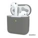 SOONTEC Étui pour AirPods Silicone Gris Housse de Protection pour Apple AirPods 1ère et 2ème Génération