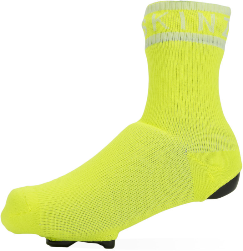 SealSkinz Waterproof All Weather Cycle Oversocks, neon yellow/white