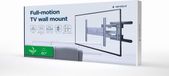Gembird Volledig Beweegbare TV-Muurbeugel voor 40–80 Inch Schermen, Dubbele Arm, Uitschuifbaar, VESA tot 600×400, Draagvermogen 50 kg, Zwart