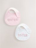 Next - Meisjes - Set van 2 babyslabbetjes - Roze