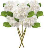 Emerald Kunstbloem hortensia tak - 5x - Challenge - 47 cm - wit