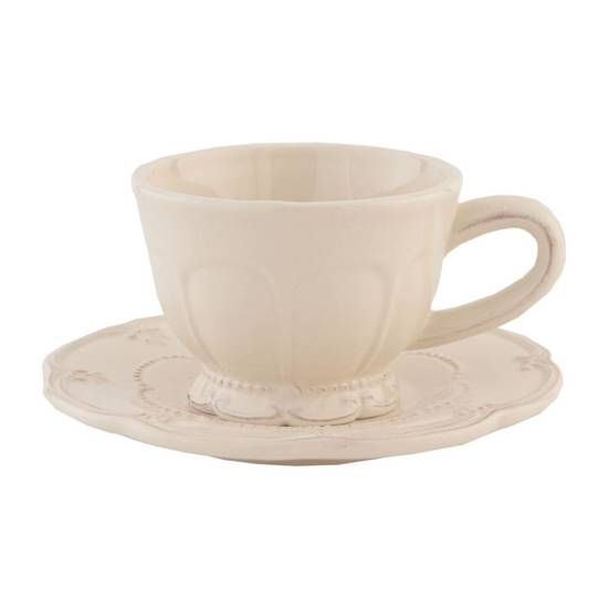 Clayre & Eef 6CE0263 - Kop en schotel - 15*7 cm
