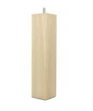 La Fabrique de Pieds Set van 4 bedpoten, hout, licht gelakt, 25 x 5,5 x 5,5 cm