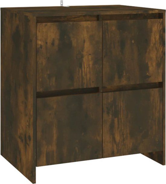vidaXL Dressoir 70x41x75 cm bewerkt hout gerookt eikenkleurig