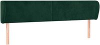 vidaXL Hoofdbord met randen 203x23x78/88 cm fluweel donkergroen
