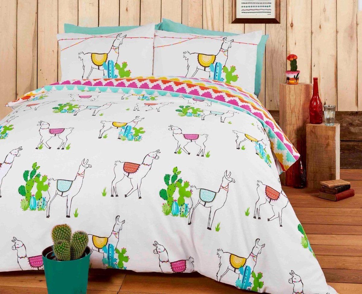 Great British Design Lama dekbedovertrek lits-jumeaux - Lama's dekbed - 2022