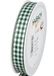 Halbach Vichy geruit cadeaulint, 15 mm x 25 m, donkergroen