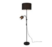 TRIO Owen vloerverlichting Zwart E27/E14 Metaal/Stof Flexibele arm