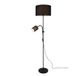 TRIO Owen vloerverlichting Zwart E27/E14 Metaal/Stof Flexibele arm