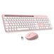 LeadsaiL Draadloos toetsenbord en muis, set met muis en toetsenbord met standaard voor telefoon en tablet, draadloos USB-toetsenbord, stil, 1600 dpi, Italiaanse QWERTY-lay-out voor computer, pc,