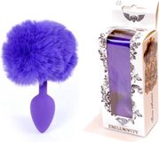Bossoftoys - Bouchon anal en silicone violet avec queue de lapin violet
